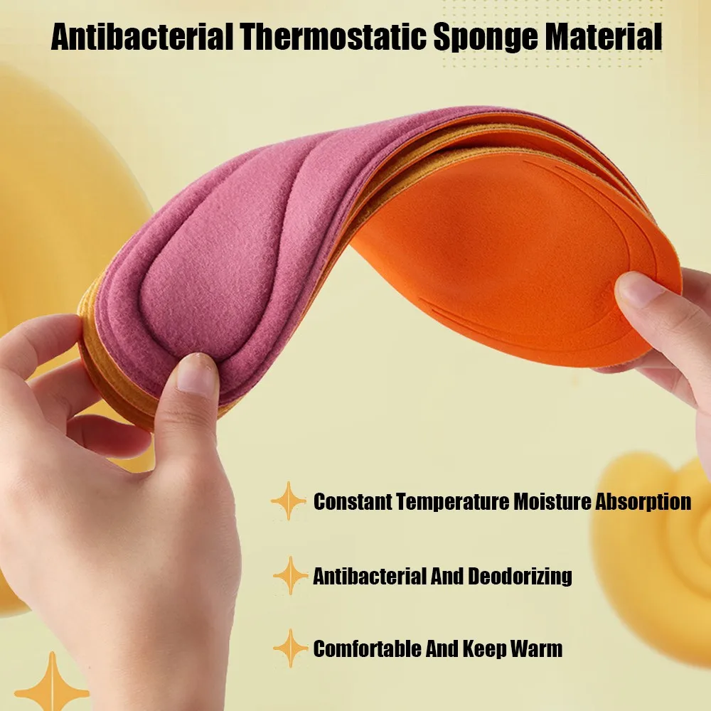 kids Children Self-heated Insoles for Feet Massage Thermal Thicken Insole Memory Foam Shoe Pads Winter Warm kids Sports Insoles