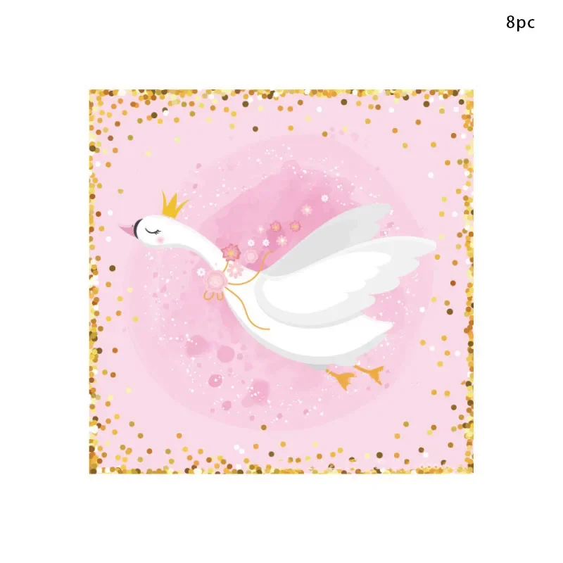 

Набор праздничной посуды "Розовый лебедь"