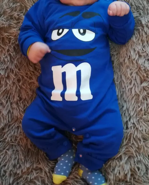 Комбинезон с длинным рукавом и круглым вырезом для новорожденных мальчиков