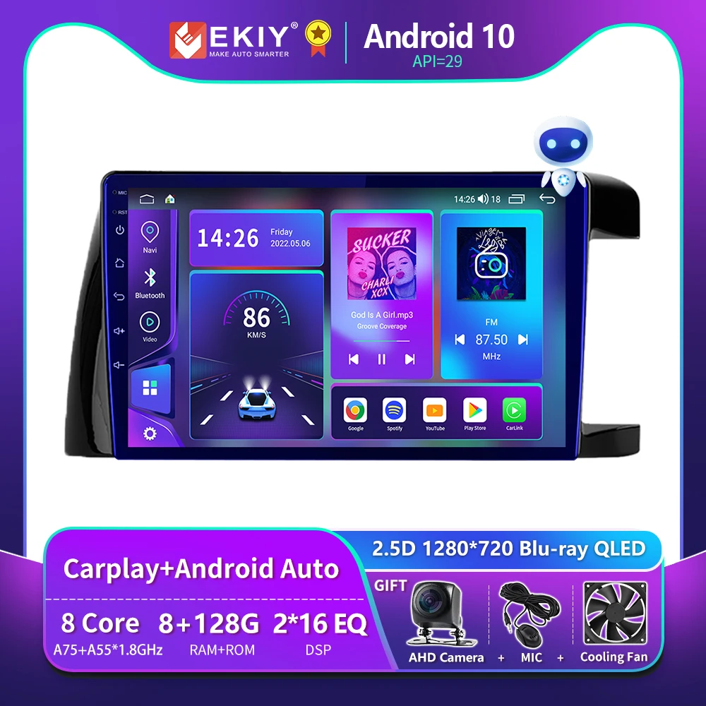 

EKIY T8 8G 256G Toyota Wish XE10 2003 2004 2005 2006 2007 2008 2009 RHD Автомобильный радиоприемник Мультимедийная система Магнитофон Навигация GPS Стерео Авто Android Carplay Бе...