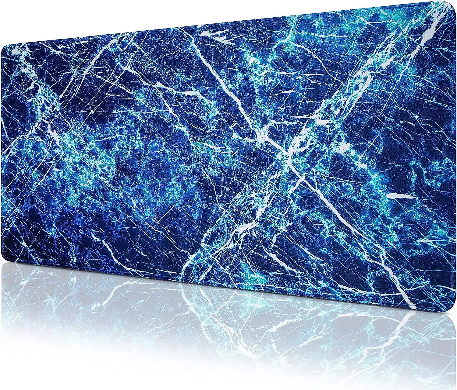 

Dark Blue Marble Gaming Mouse Pad Mouse Pad 31.5x11.8 inch XXL with Non-Slip Rubber Base Stitched Edge for Home Office Gaming