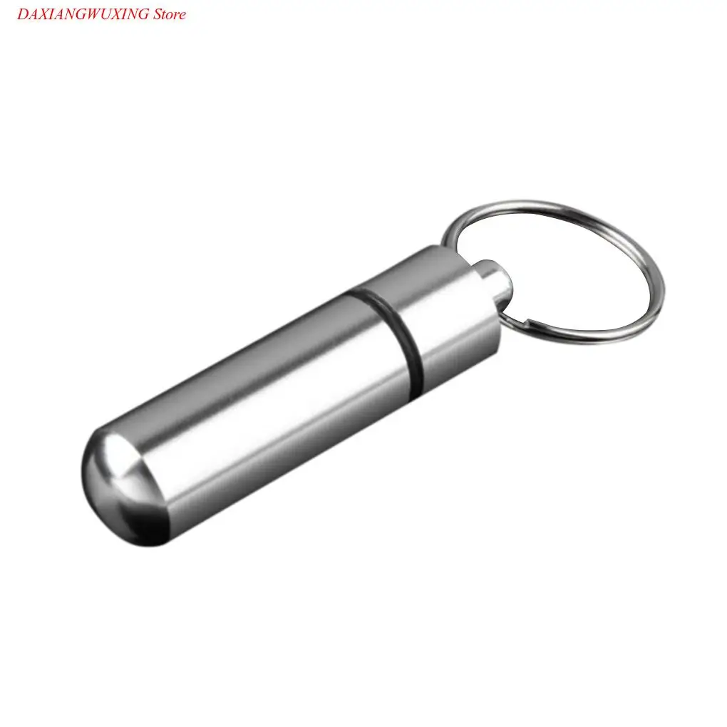 

New High Quality Portable WaterProof Mini Aluminum Keychain Tablet Storage Box Bottle Case Holder Storage Medicine Container box