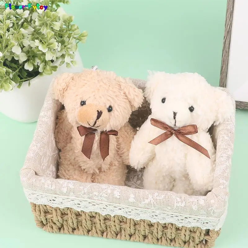 

1pc 14CM Kawaii Cartoon Tie Bear Doll Keyring Cute Plush Stuffed Bear Dolls Keychain Backpack Pendant Accessories