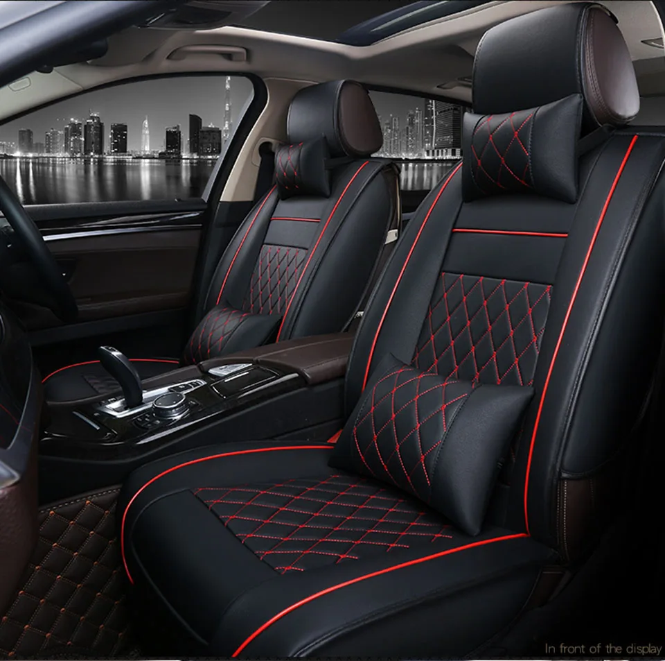 

Four Seasons Car Universal Seat Cover PU Leather for Cadillac SLS ATSL CTS XTS SRX CT6 ATS Escalade Auto Parts Car Styling