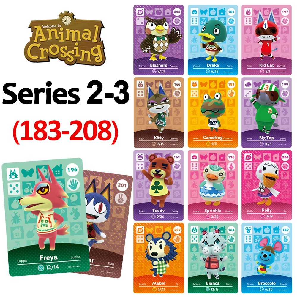 

hot 26pcs New Horizons Animal Crossing Amiibo Card For NS Games Switch/Lite 3DS Card NFC Welcome Cards Series 2 To 3