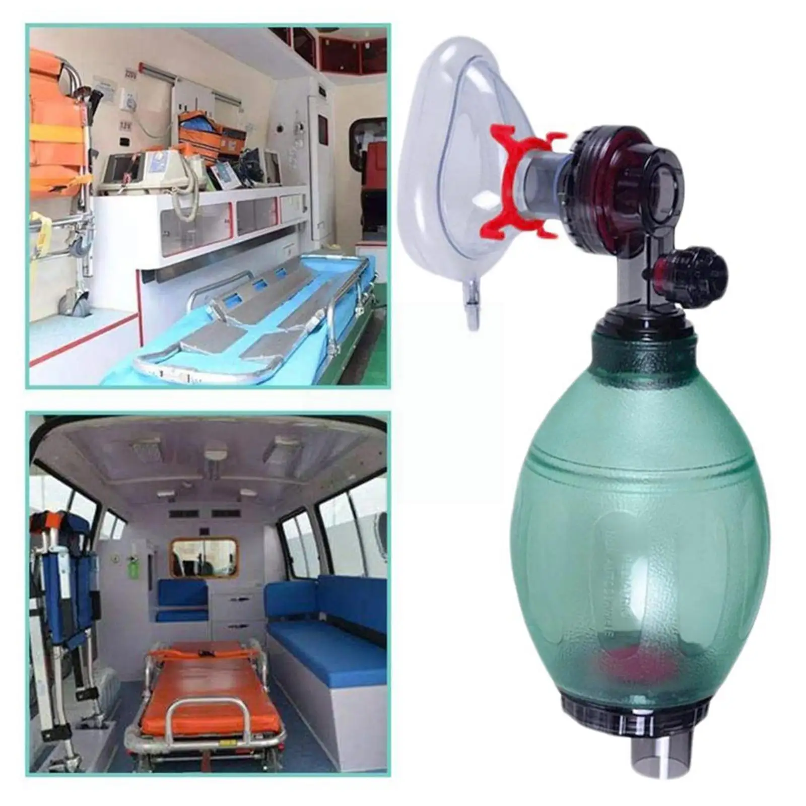 

Ручной реаниматор для взрослых, ПВХ-мешок, аппарат для кислородной трубки, дыхательный аппарат, первый инструмент для приготовления кислор...