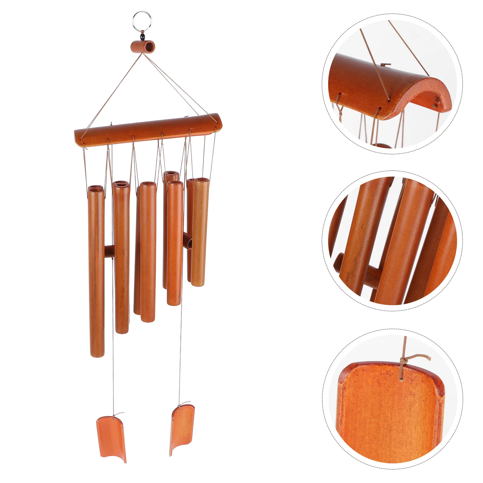

Chimes Wind Bamboo Garden Woodstock Wooden Deep Tone Natural Windbell Indoor Wood