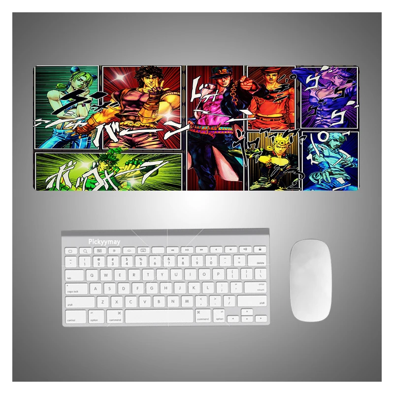 

Anime Mouse Pad JoJo Bizarre Adventure Desk Mat Computer Deskmat Mousepad Kawaii Gaming Accessories Pc Gamer Mouse Mats Computer