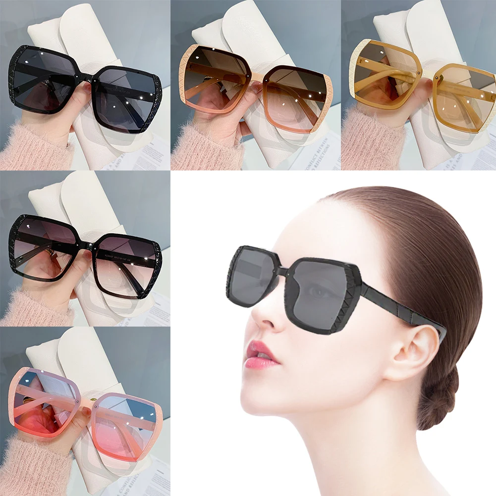 

1PC Unisex Fashion Oversized Square Sunglasses Retro Big Frame Flat Top Sun Glasses Luxury Shades UV400 Protection Eyeglasses