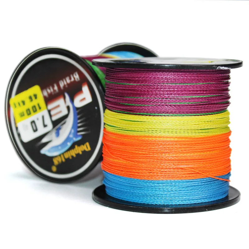 

PRO BEROS 4 Strands 100M PE Braided Fishing Line Multifilament Super Strong PE Braided Floating Fishing Tackle Smooth Carp