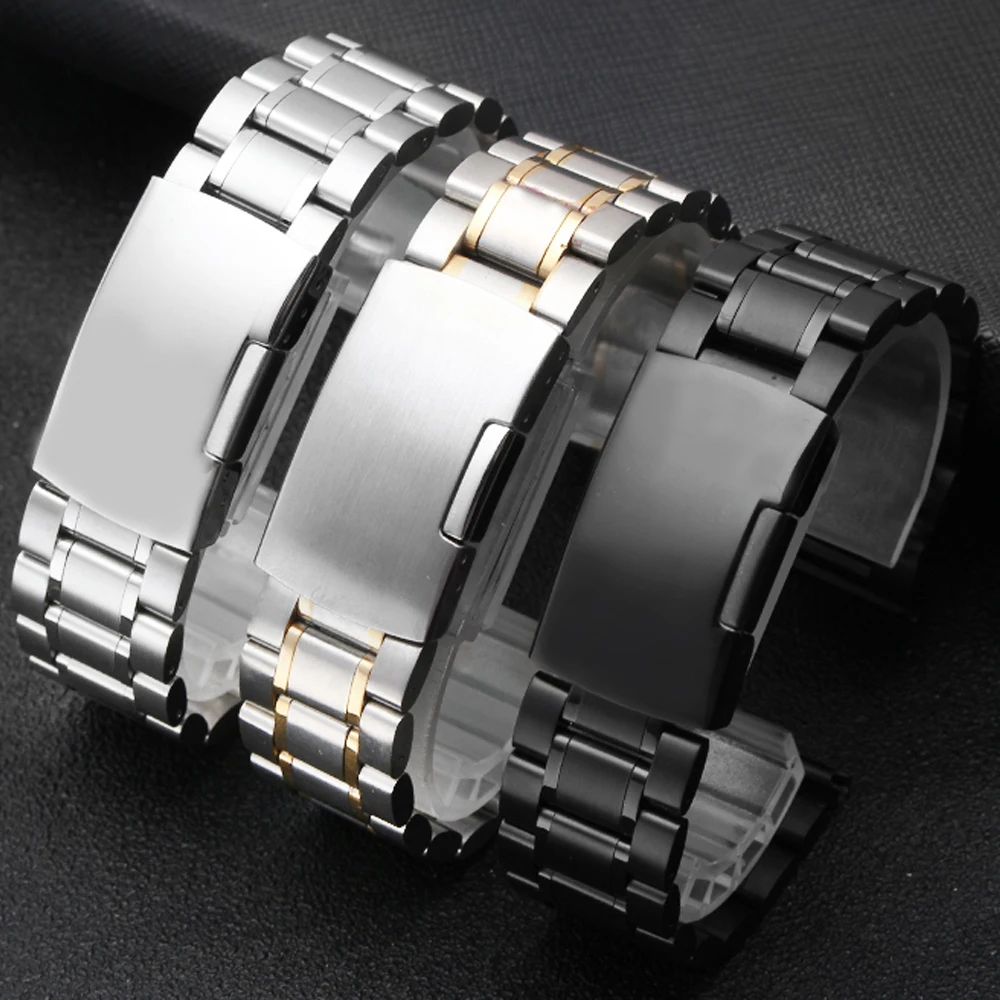 

Stainless Steel Band For Samsung galaxy watch 3 4 40/46mm Metal Men's Strap for amazfit BIP Huawei GT 2/2e 16 18 20 22mm 24 26mm