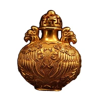 laojunlu antique pure copper gilt palace imperial xiang feng lai yi snuff bottle home to attract wealth and feng shui flying