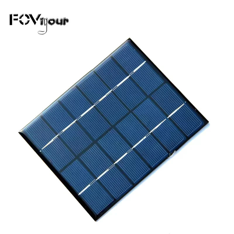 

2023NEW Fovigour 2W 6V Mini Solar Panel Module Polycrystalline Cells Outdoor Camping Battery Charger DIY Parts 110x136mm