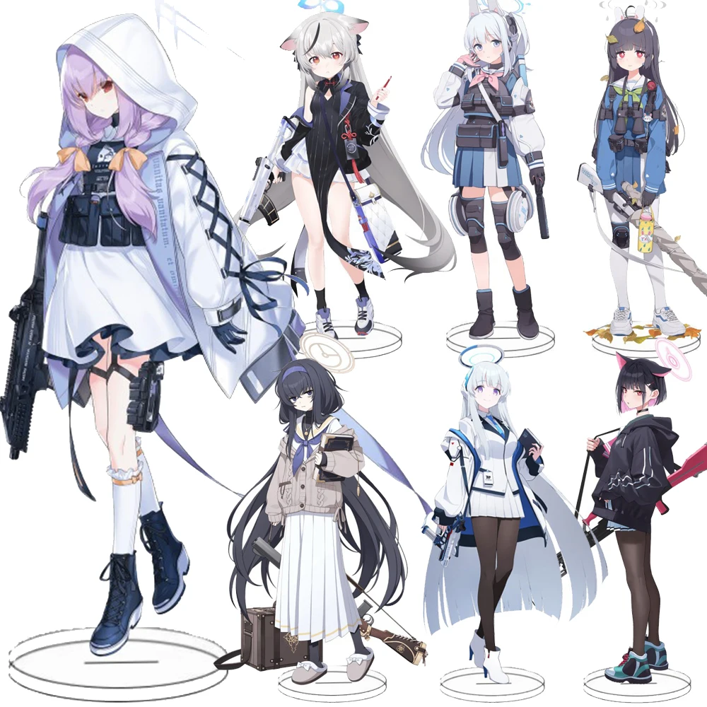 

Hot Anime Blue Archive Figure Model Misono Mika Shirasu Azusa Yutori Natsu Acrylic Character Stand Model Plate Desk Display Gift