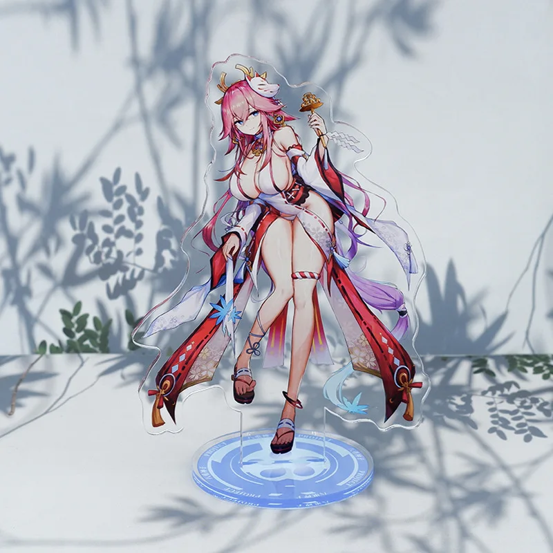 

Game Genshin Impact Acrylic Figure Stand Yae Miko Hutao Albedo Ganyu Diluc Tartaglia 16cm Cosplay Accessory Desk Home Decor Gift