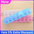 Женская новая коробка для таблеток, разветвители, 3 цвета, 7 дней на неделю, женская коробка, держатель, органайзер для хранения, контейнер, чехол