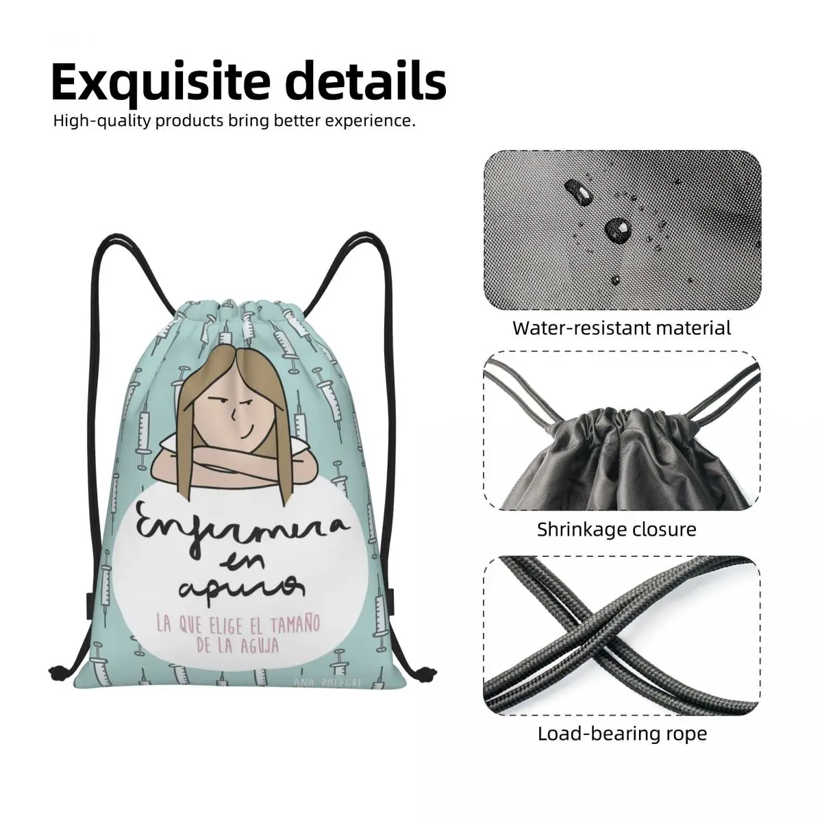 Медицинская сумка на шнурке для врачей и медсестер легкий спортивный ранец