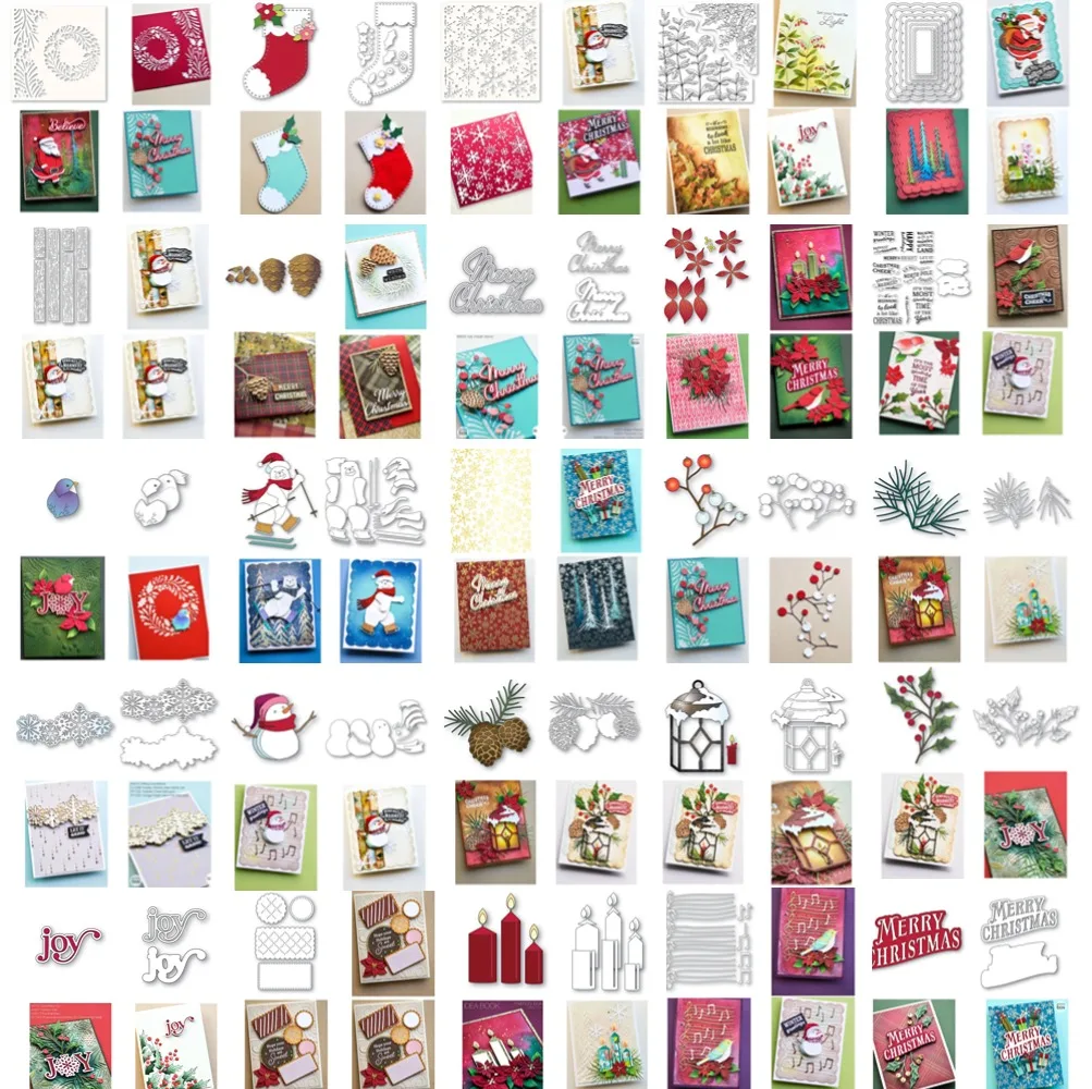 Новые металлические штампы с блестящими ягодами и прозрачные для вырезания