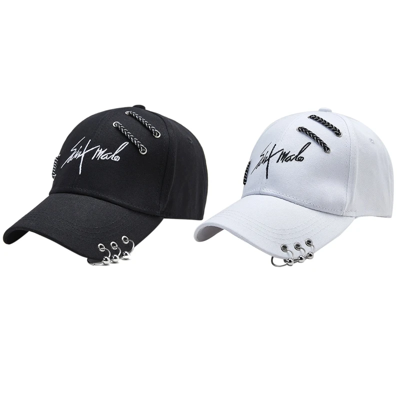 

Niche Adjustable Letter Duck Tongue Hat Sport Cap Baseball Cap with Ring Peaked Cap Summer Must-have Item for Daily Wear