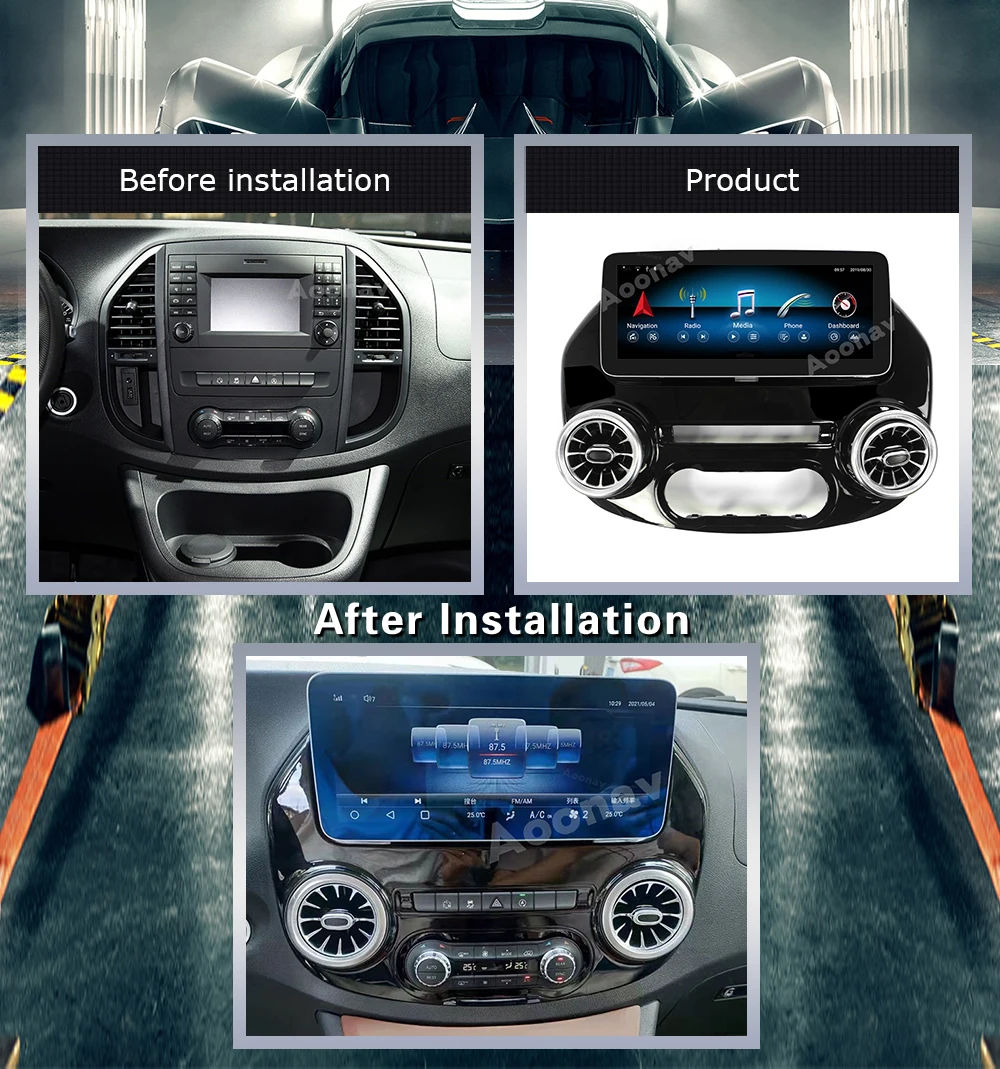 Автомобильная магнитола 128 ГБ Android для Mercedes Benz V Class Vito Viano Valente Metris W447 2015-2020