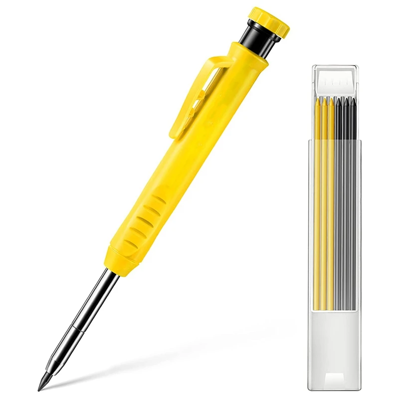 

JHD-твердый деревообрабатывающий карандаш для строительства, 7 насадок, встроенная точилка, для ножниц, деревообрабатывающий архитект