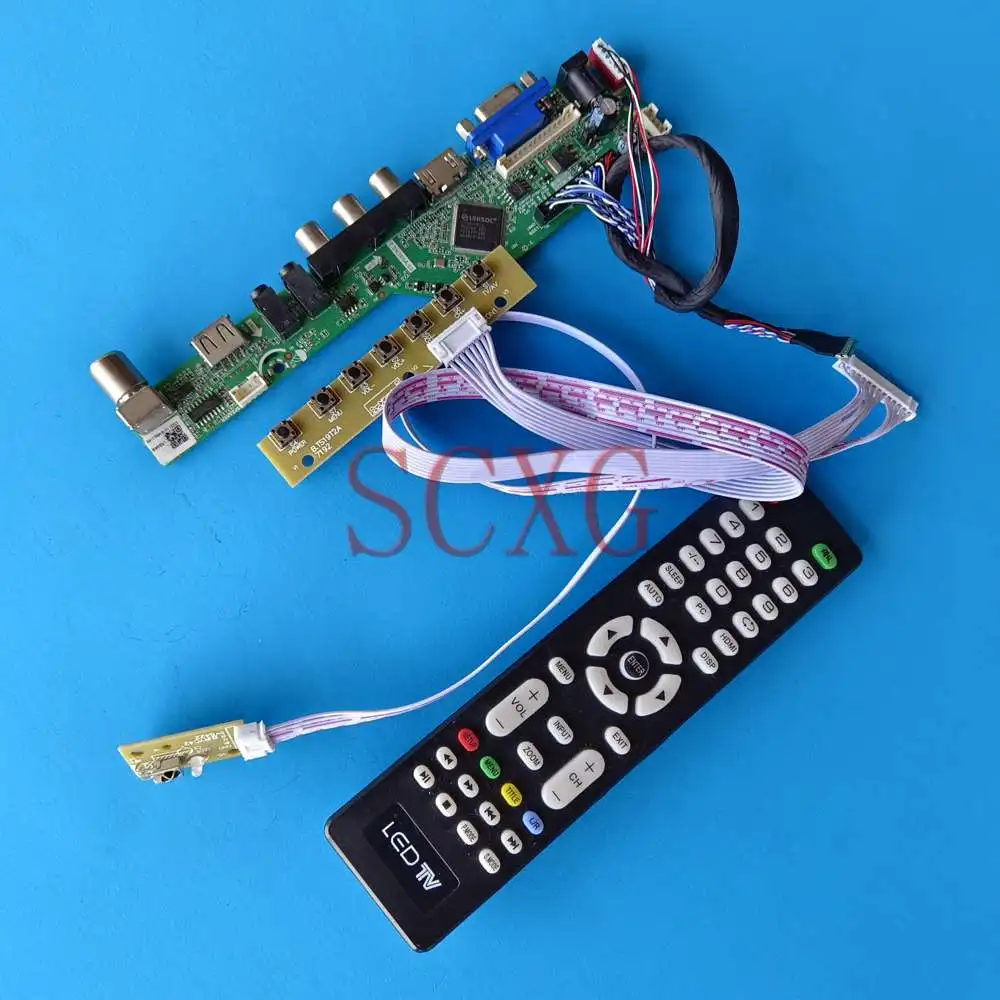 

Matrix Controller Board DIY Kit Fit B101AW03 V0 1024 600 Analog TV Signal LVDS 40 Pin Laptops AV VGA USB HDMI-Compatible 10.1"