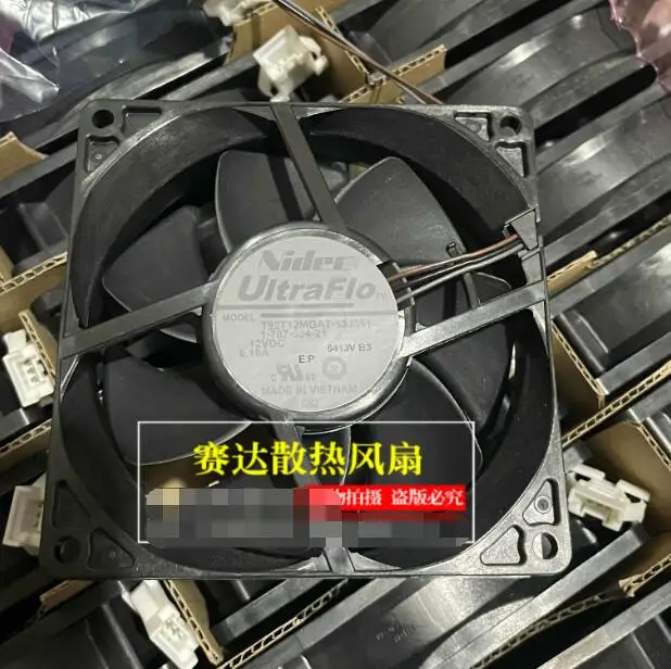 3-проводной Вентилятор охлаждения сервера Nidec T92T12MGA7-53J351 DC 12V 0.18A 92x92x25 мм