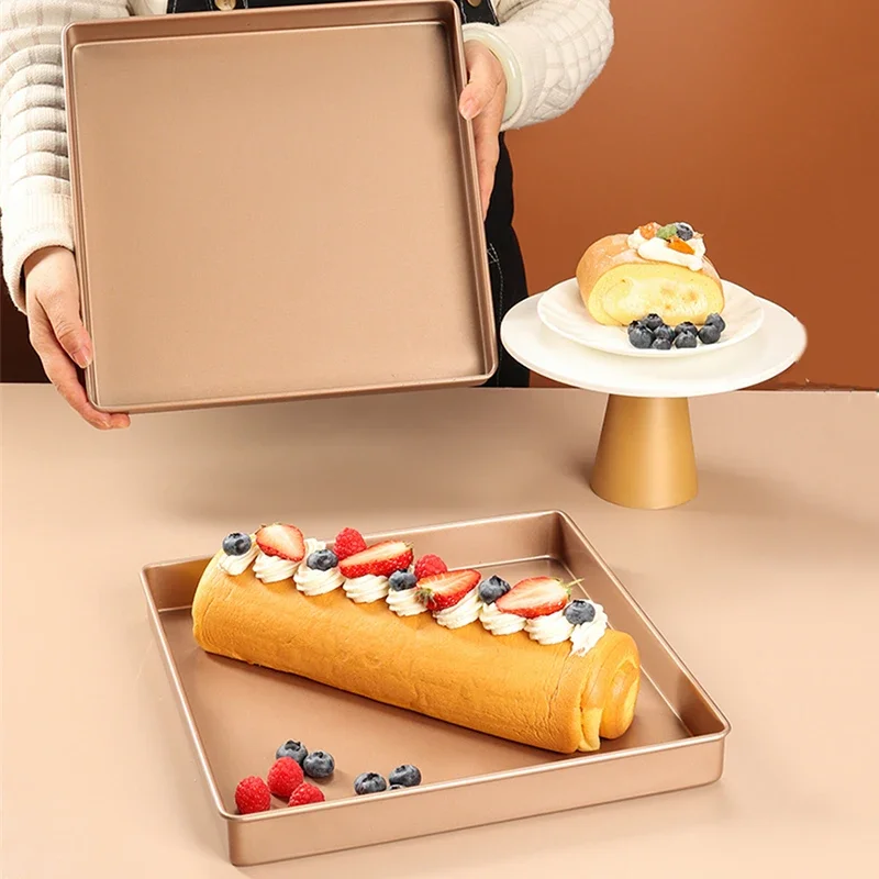 Утолщенная антипригарная форма для выпечки 11 дюймов квадратная тортов поднос из