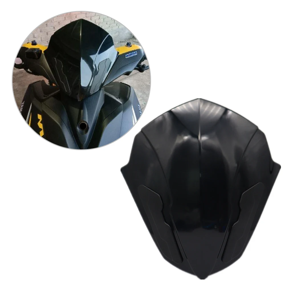 

Motorcycle Windshield WindScreen Visor Viser for Yamaha NVX 155 V1 / Aerox 155 / NVX V2 2021 Black
