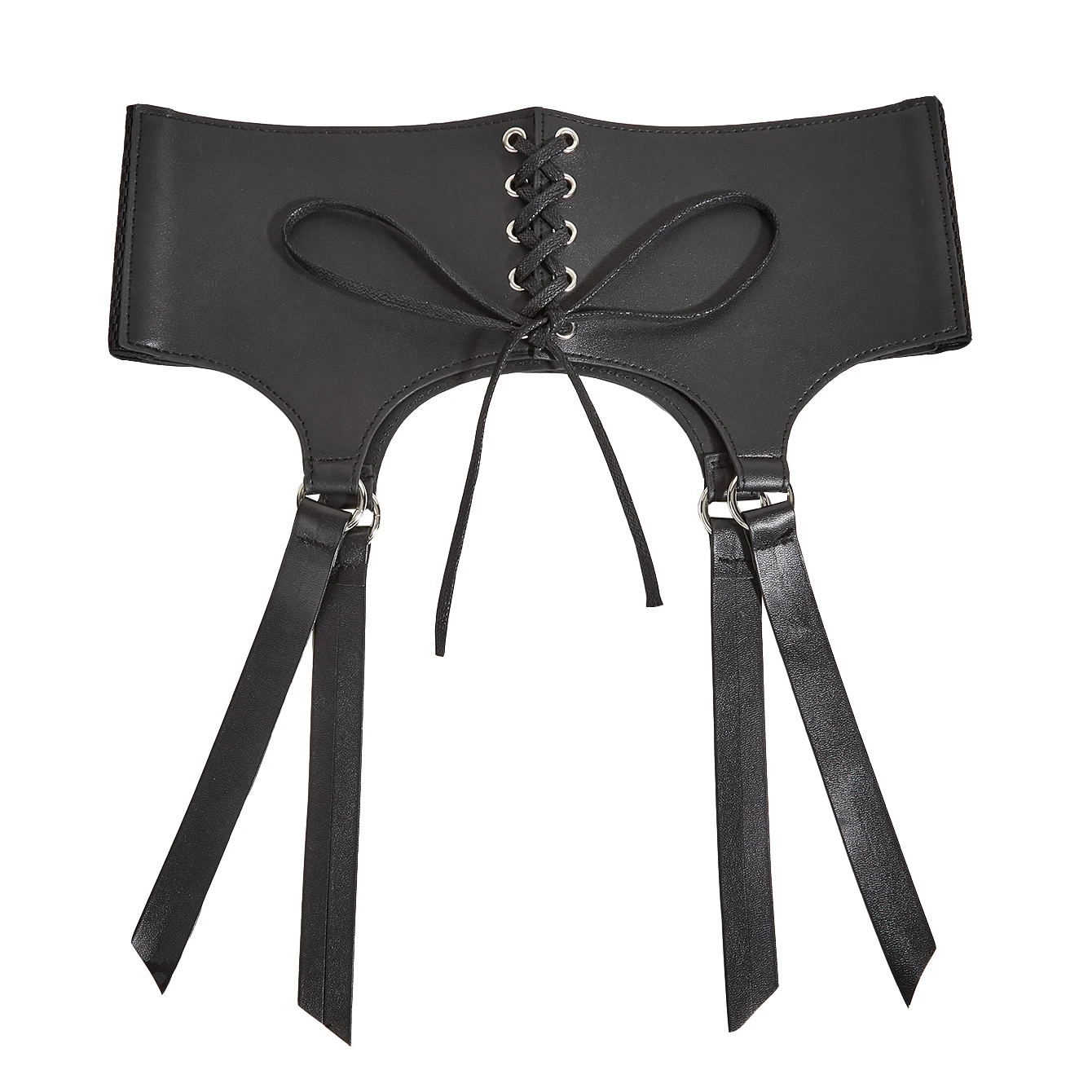 Lace up girdle Women underbust belts For Lady Black Dourbesty Vintage cummerbund corset Sex Vest Waist Comeondear gothic harness images - 6