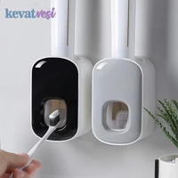 automatic toothpaste dispenser wall mount stand child adult adhesive auto toothpaste squeezer holder rack bathroom accessories