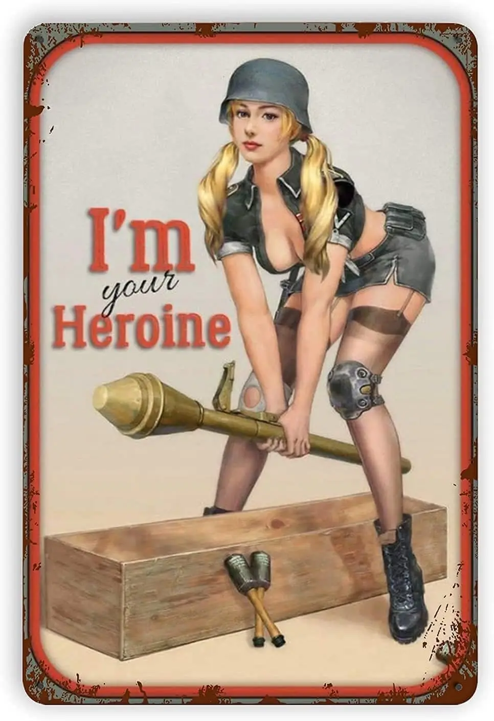 

Металлическая табличка Army Heroine Pin Up Co