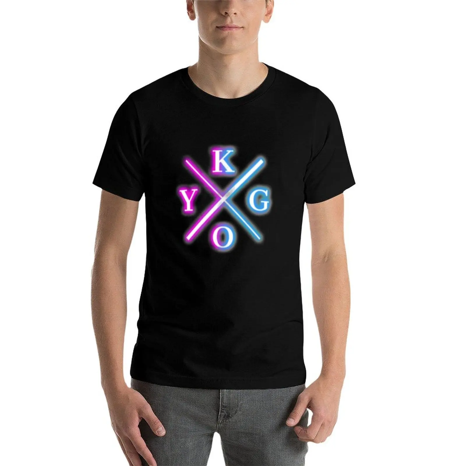 Фото kygo on neon T-Shirt man t shirts for men T-Shirt №4