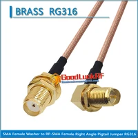 sma female washer bulkhead nut to rp sma rp sma washer nut right angle 90 degree pigtail jumper rg316 extend cable coaxial