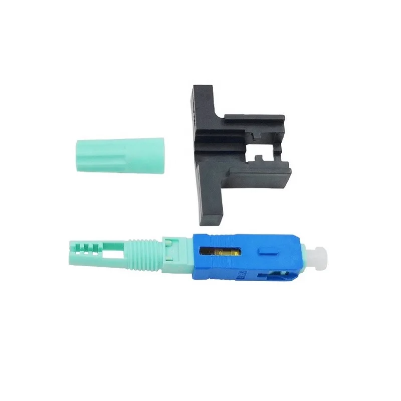50pcs High Quality SC UPC SM Single-Mode Optical Connector FTTH Tool Cold Connector Tool Fiber Optic Embedded Fast Connector