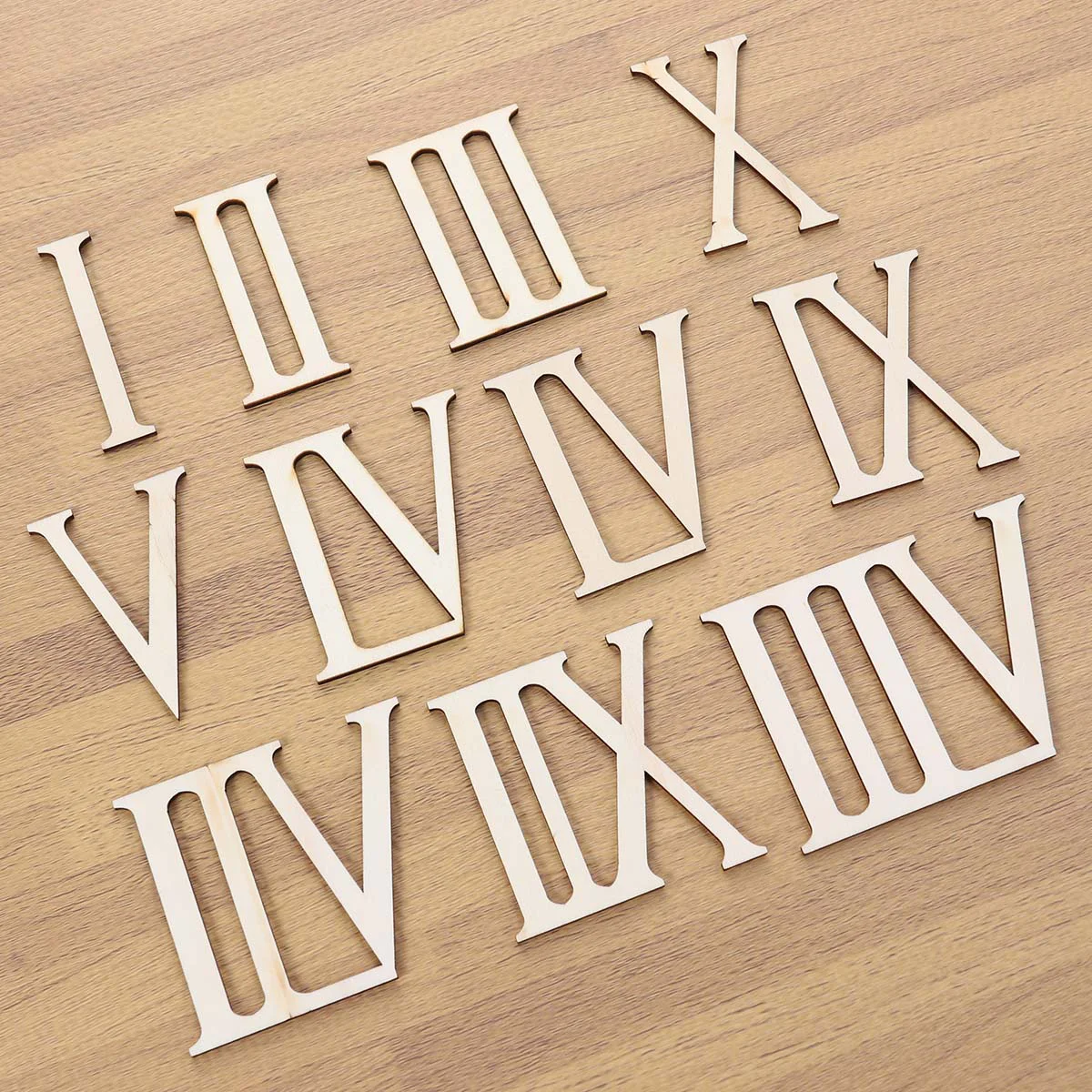 

Wood Roman Wooden Unfinished Pieces Craft Numbers Numerals Slice Blank Crafts Ornament Diy Shapes Clock Slices Centerpiece