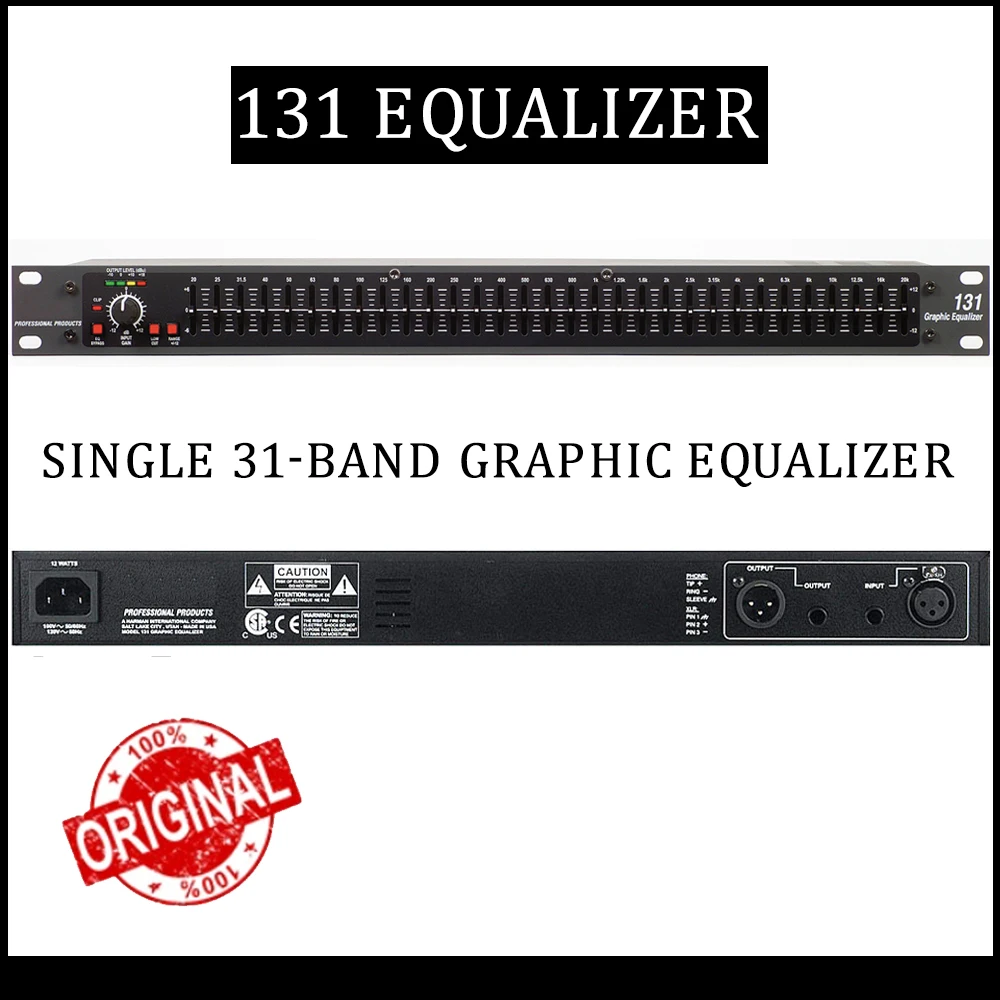 

Оригинальный 131 2 серии-одиночный 31 полосный графический эквалайзер (dbx131) 1/3-octave, постоянный Q, полосы частоты, графический эквалайзер