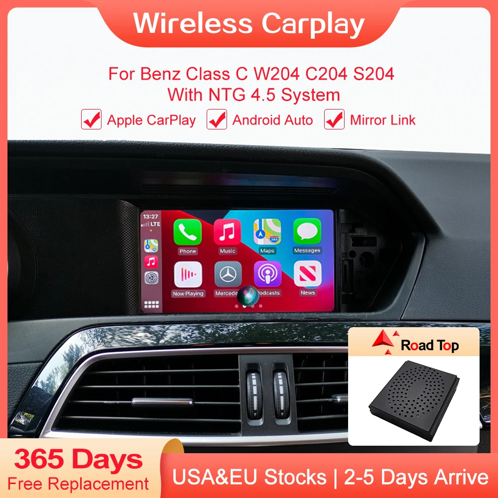 

Wireless CarPlay For Mercedes Benz Class C W204 C204 S204 NTG 4.5 with Android Auto Mirror Link AirPlay Navigation Functions