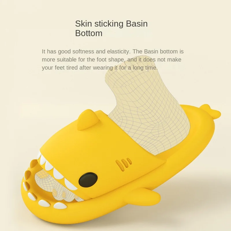 Man Women Shark Slippers Summer Home Anti-skid EVA Solid Color Couple Parents Kids Outdoor Cool Indoor Household Funny Shoes