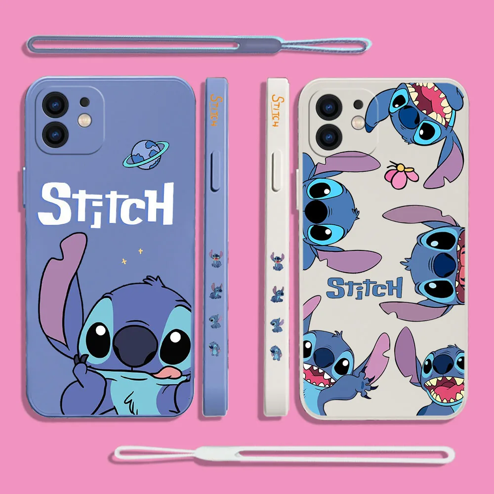 

Disney Stitch Phone Case For Samsung A81 A53 A50 A12 A22S A52 A52S A51 A72 A71 A32 A22 A20 A30 A21S A11 4G 5G With Lanyard