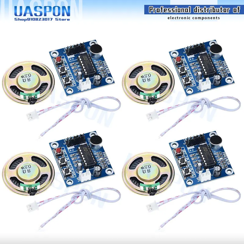 1pcs ISD1820 recording module voice module voice board telediphone module board with Microphones + Loudspeaker for new