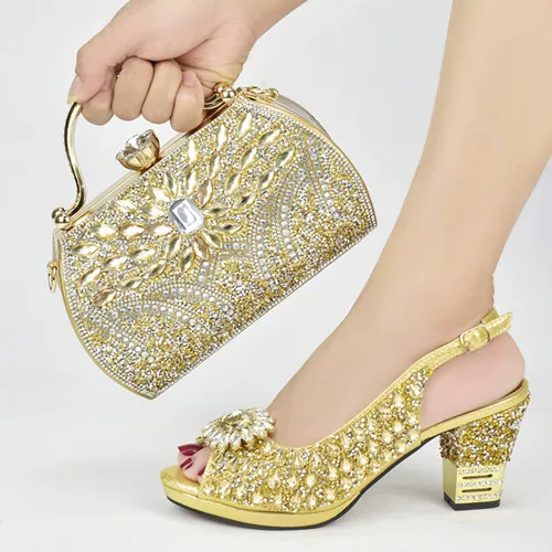 Doershow хорошая цена итальянская искусственная кожа Свадебный комплект обуви и