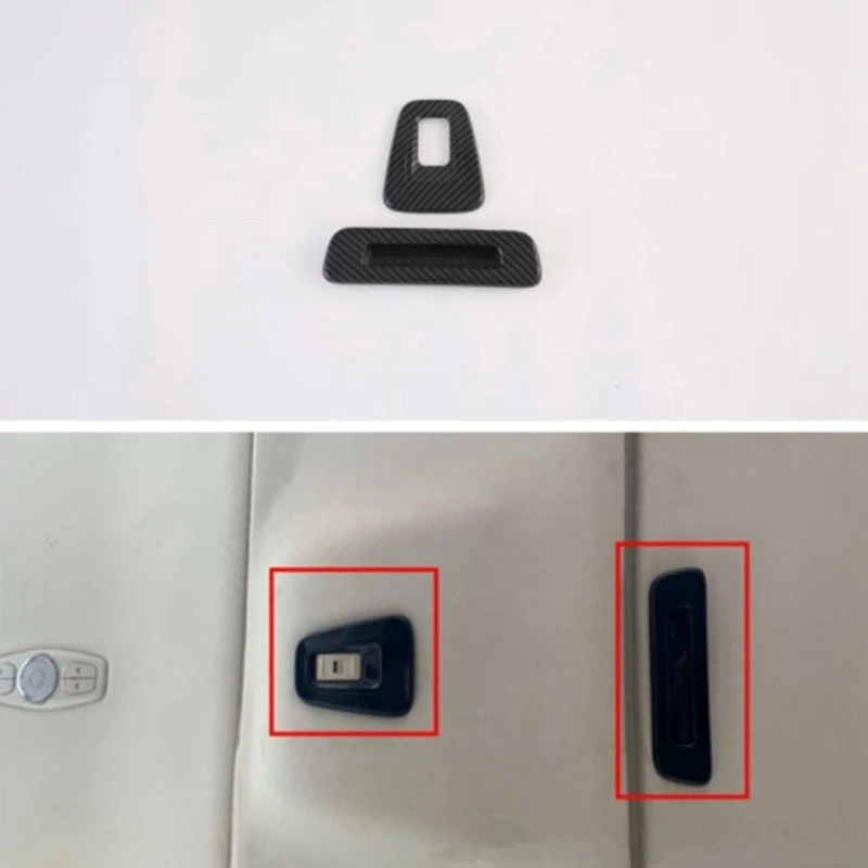 Углеродное волокно ABS Автомобильная верхняя крыша окно ручка рамка крышка