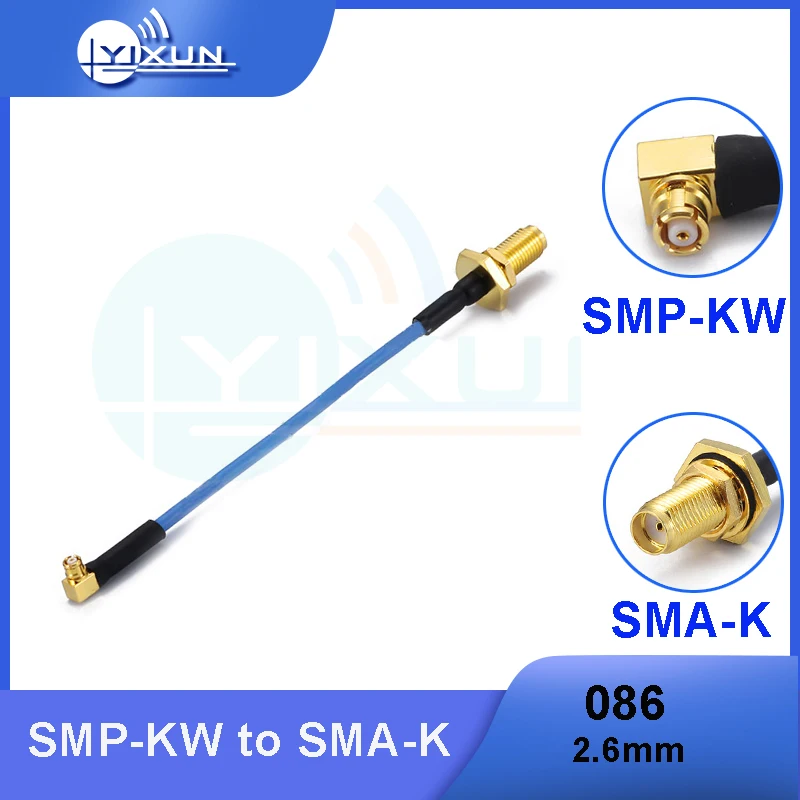 

Прямоугольный штекер SMP «мама» к гнезду SMA «мама», коаксиальный кабель, аналогичен стандарту SMP-KW pigpigtail