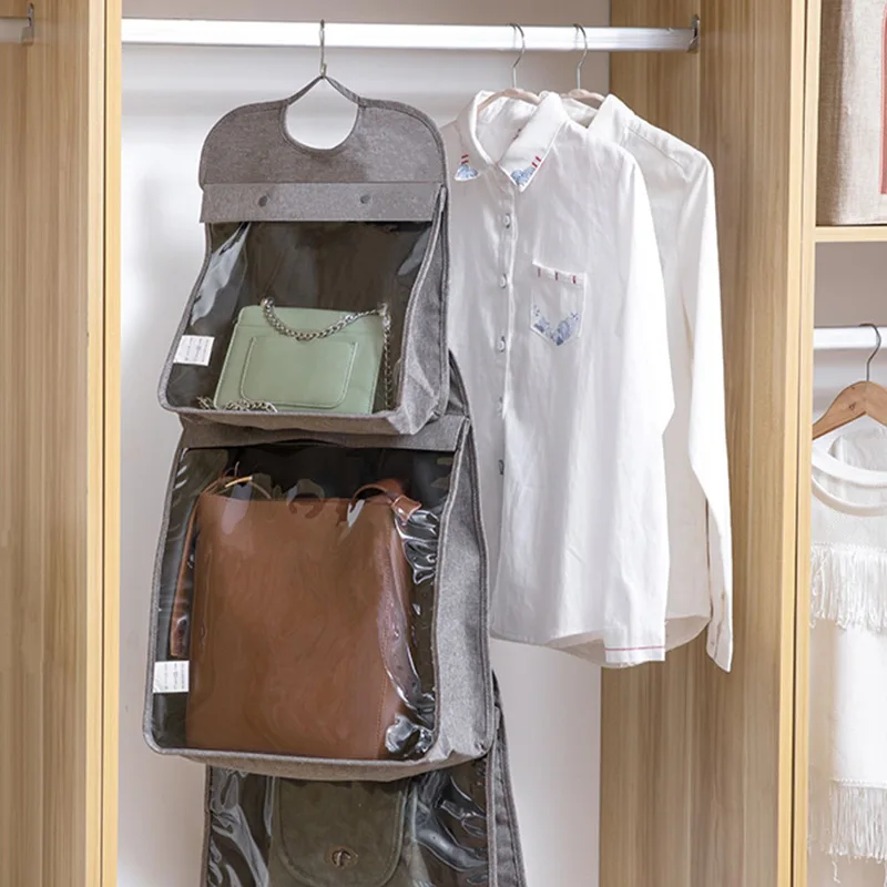 

storage bag[Futurism] Wardrobe Bags Buggy Bag Transparent and Moisture-Proof Leather Bag Handbag Dustproof Bag Sealed Bag Protec