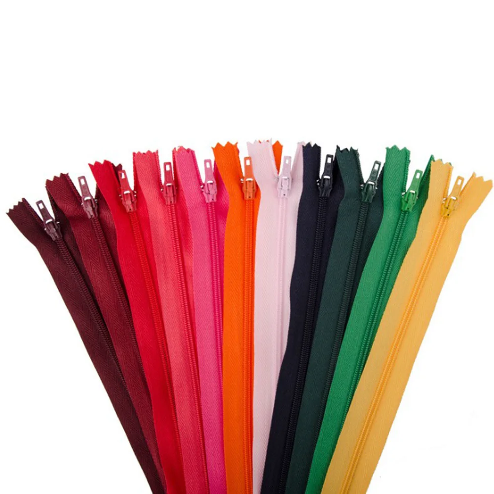 

5/10pcs Invisible Zipper Zip Zipp 23cm Long Black White Nylon Ziper Zips Zippers For Sewing Clothes