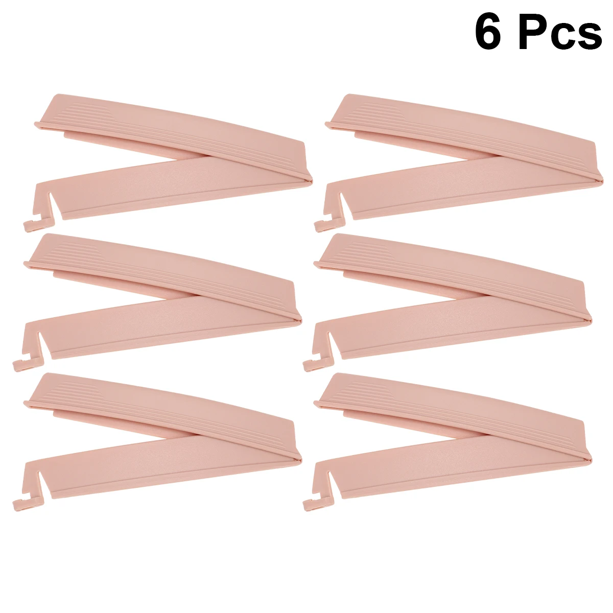 

6PCS Drainage Water Bag Seal Clips Ostomy Bag Sealing Clamp One-Piece Build Bag Leakage Clips For Clinic Hospital Use Beige