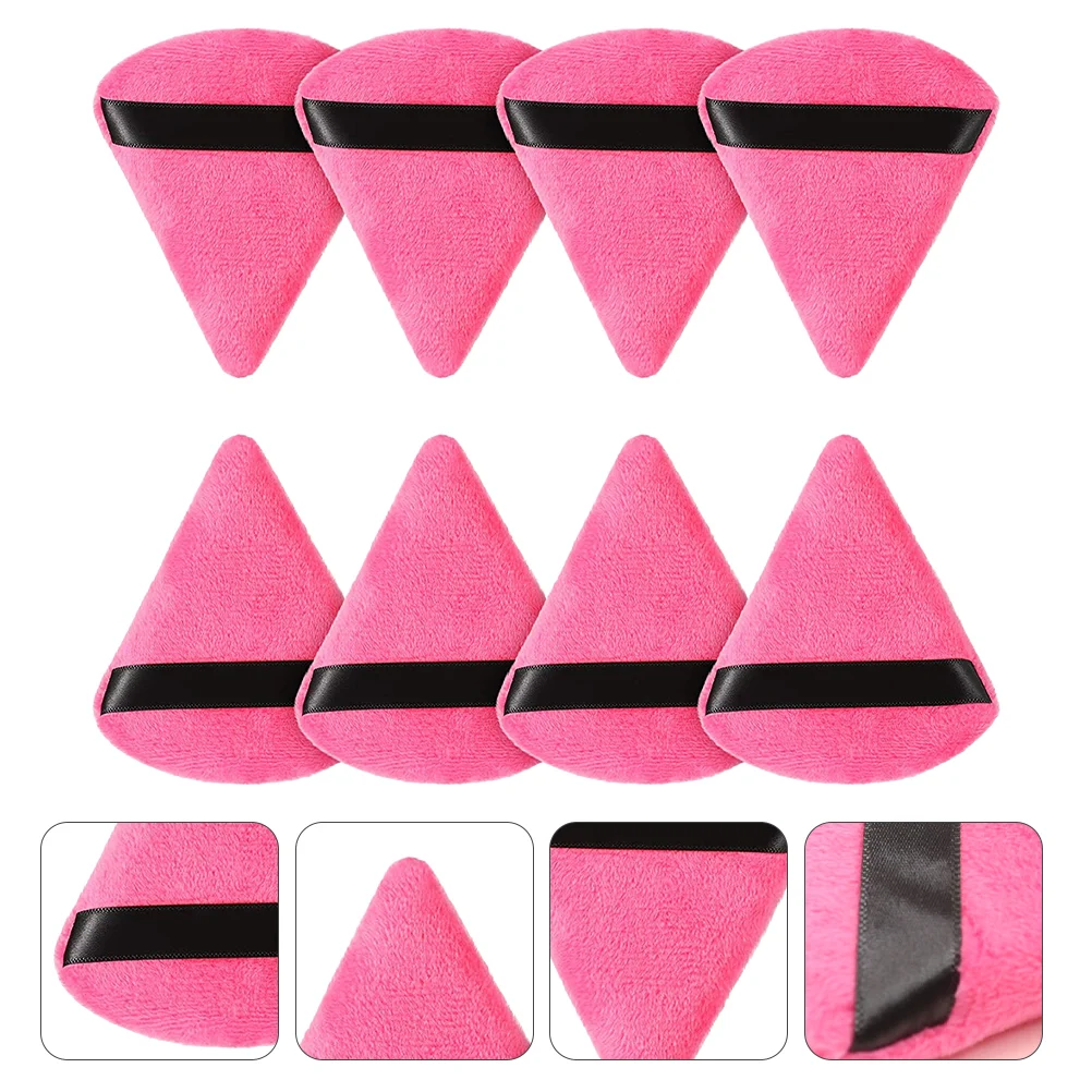 

8 Pcs of Powder Puff Cosmetic Puff Triangle Powder Puff for Woman Girl Makeup Lady