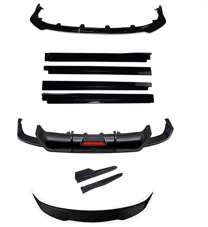 Черный бампер ABS для Toyota Camry 2018 2019 2020 2022 2023 передняя губа задний диффузор спойлер