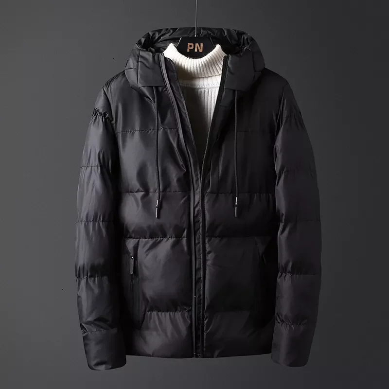 

2022NEW Warm Parkas Coat Hooded Zipper Men's Jacket Coat Men Outwear Clothes Workwear Bread Down Cotton Clothing